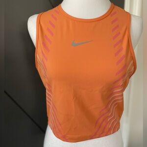 Nike Orange Sports Bra with Pink Accents